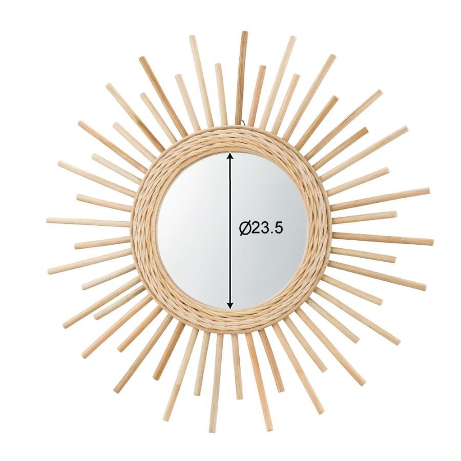 鏡 壁掛け 壁掛 コンパクト ラタン ウォールミラー ミラー かがみ カガミ レトロ アンティーク |  | 02