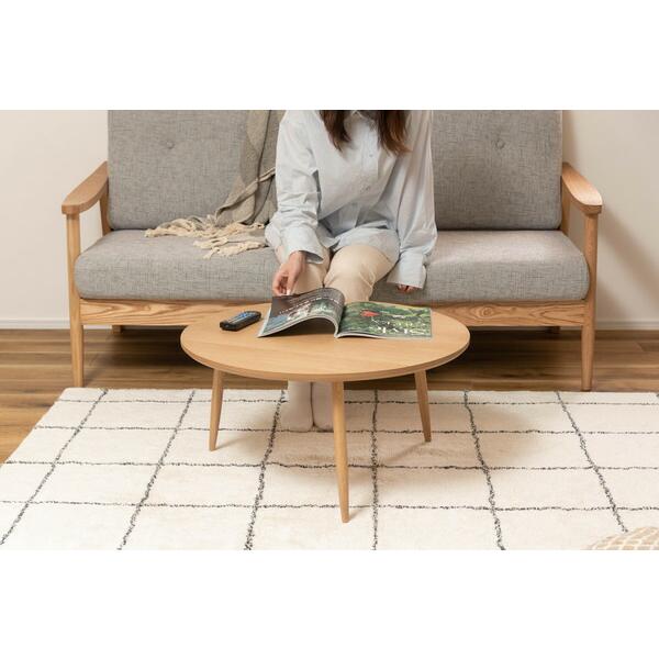 ラウンドテーブル L 木製 天然木 サイドテーブル リビングテーブル カフェテーブル おしゃれ 木目 コンパクト 作業台 ナチュラル |  | 15