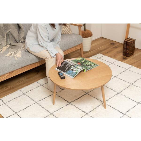 ラウンドテーブル L 木製 天然木 サイドテーブル リビングテーブル カフェテーブル おしゃれ 木目 コンパクト 作業台 ナチュラル |  | 17