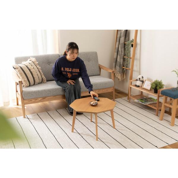 オクタゴンテーブル 木製 天然木 おしゃれ 木目 幅60 ローテーブル センターテーブル ソファーテーブル ナチュラル |  | 10