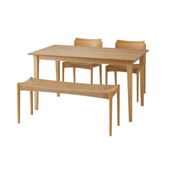 ダイニングテーブル 木製 天然木 おしゃれ 木目 コンパクト 作業台 4人掛け 食卓テーブル 幅135 奥行80 ナチュラル |  | 02