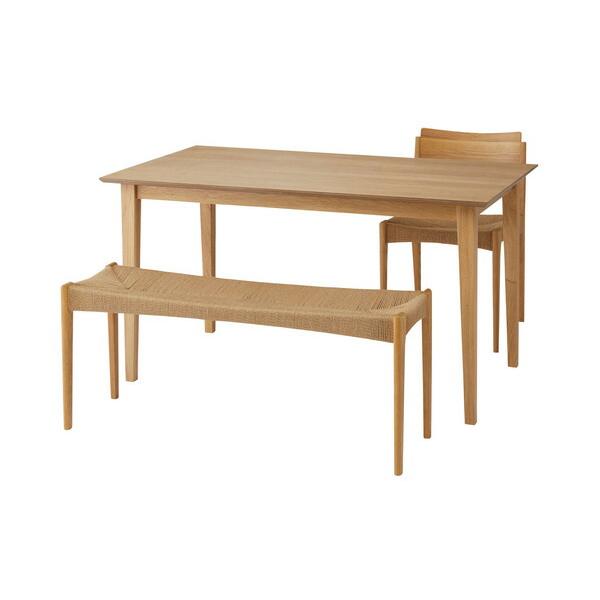 ダイニングテーブル 木製 天然木 おしゃれ 木目 コンパクト 作業台 4人掛け 食卓テーブル 幅135 奥行80 ナチュラル |  | 03