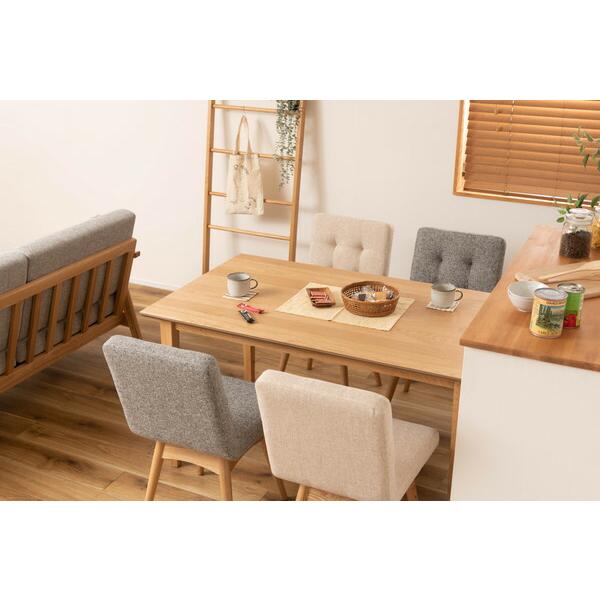 ダイニングテーブル 木製 天然木 おしゃれ 木目 コンパクト 作業台 4人掛け 食卓テーブル 幅135 奥行80 ナチュラル |  | 09