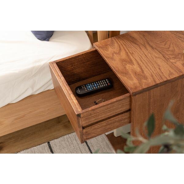 サイドチェスト サイドテーブル 木製 天然木 おしゃれ 木目 コンパクト 引き出し 収納 ナイトテーブル ブラウン |  | 11