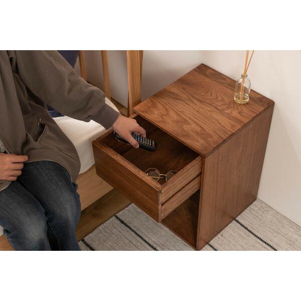 サイドチェスト サイドテーブル 木製 天然木 おしゃれ 木目 コンパクト 引き出し 収納 ナイトテーブル ブラウン |  | 13