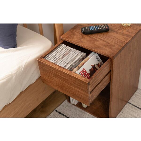 サイドチェスト サイドテーブル 木製 天然木 おしゃれ 木目 コンパクト 引き出し 収納 ナイトテーブル ブラウン |  | 17