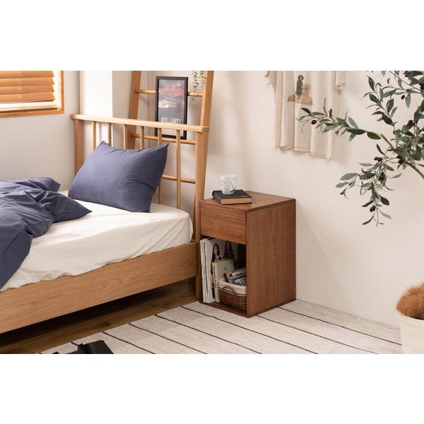 サイドチェスト サイドテーブル 木製 天然木 おしゃれ 木目 コンパクト 引き出し 収納 ナイトテーブル ブラウン |  | 20