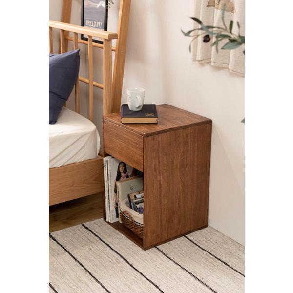 サイドチェスト サイドテーブル 木製 天然木 おしゃれ 木目 コンパクト 引き出し 収納 ナイトテーブル ブラウン |  | 05