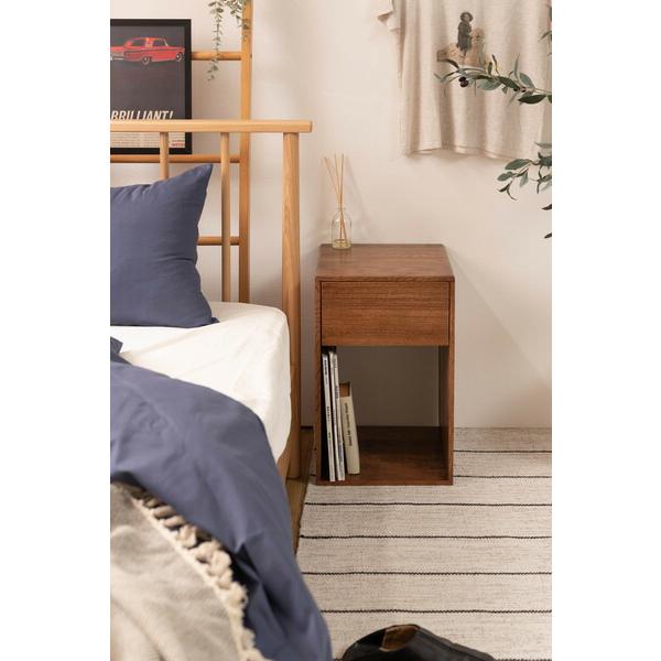 サイドチェスト サイドテーブル 木製 天然木 おしゃれ 木目 コンパクト 引き出し 収納 ナイトテーブル ブラウン |  | 06