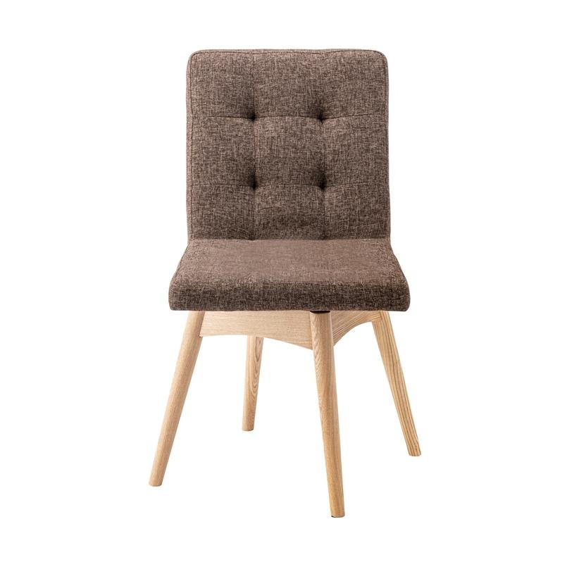 ダイニングチェア 回転式 木製 ブラウン おしゃれ かわいい シンプル いす 椅子 ファブリック 食卓椅子 カフェ 北欧 ミッドセンチュリー モダン 高級感 天然木 |  | 01