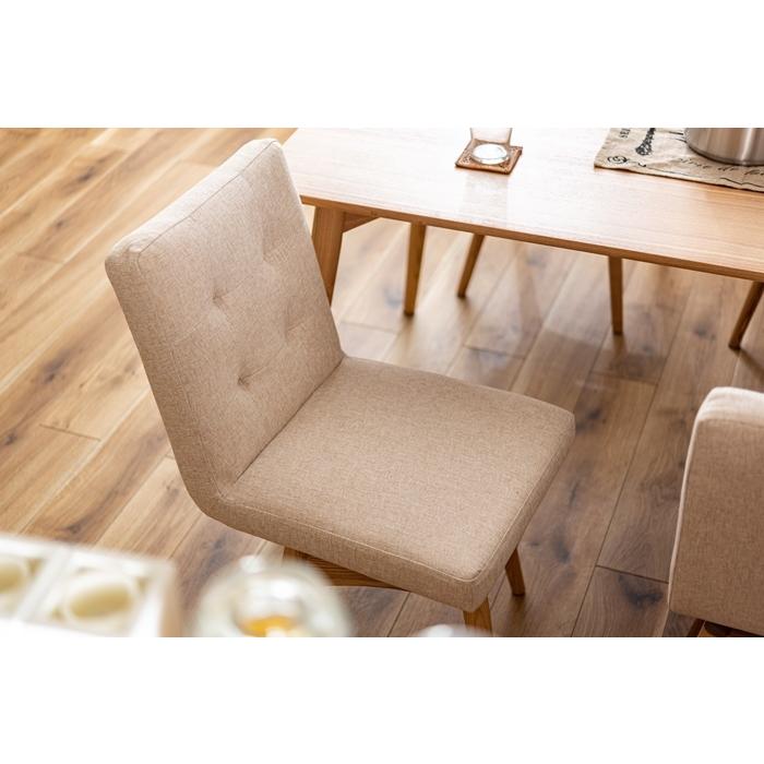 ダイニングチェア 回転式 木製 アイボリー おしゃれ かわいい シンプル いす 椅子 ファブリック 食卓椅子 カフェ 北欧 ミッドセンチュリー モダン 高級感 天然木 |  | 06