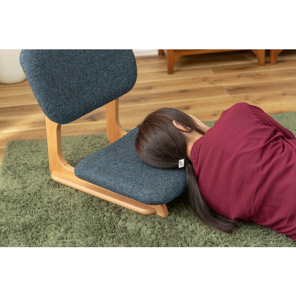 フロアチェア 座いす 座椅子 おしゃれ 木製 炬燵チェア リビング 完成品 ローチェア ブルー |  | 12