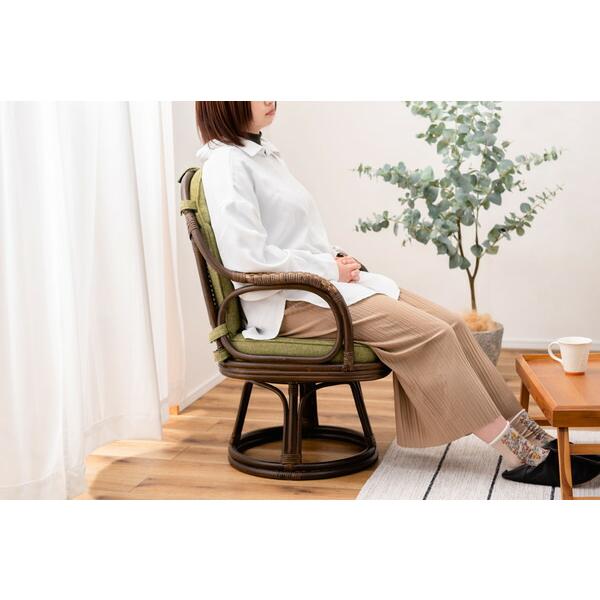 ラタン回転チェア グリーン 高座椅子 リラックス パーソナルチェア 1人掛け ソファー アジアン 和風 おしゃれ |  | 15