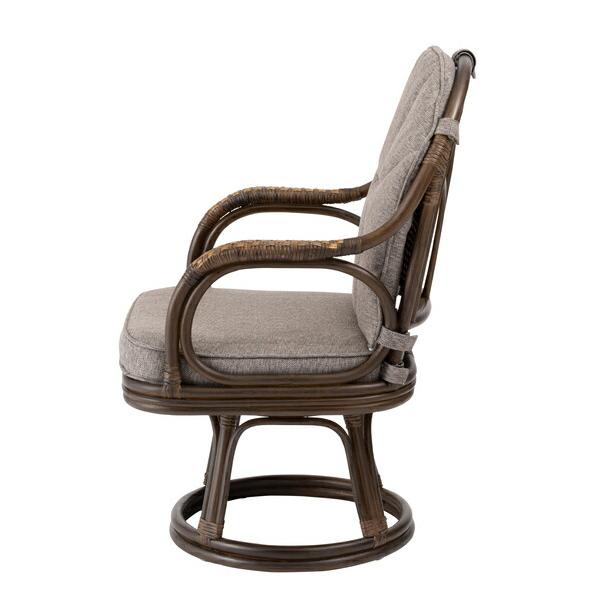 ラタン回転チェア グレー 高座椅子 リラックス パーソナルチェア 1人掛け ソファー アジアン 和風 おしゃれ |  | 03