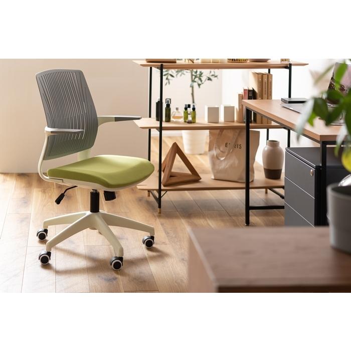 クレコ オフィスチェア グリーン ワークチェア パソコンチェア 椅子 イス 学習椅子 回転式 昇降機能 ロッキング機能 キャスター付き 肘付き リモートワーク |  | 01