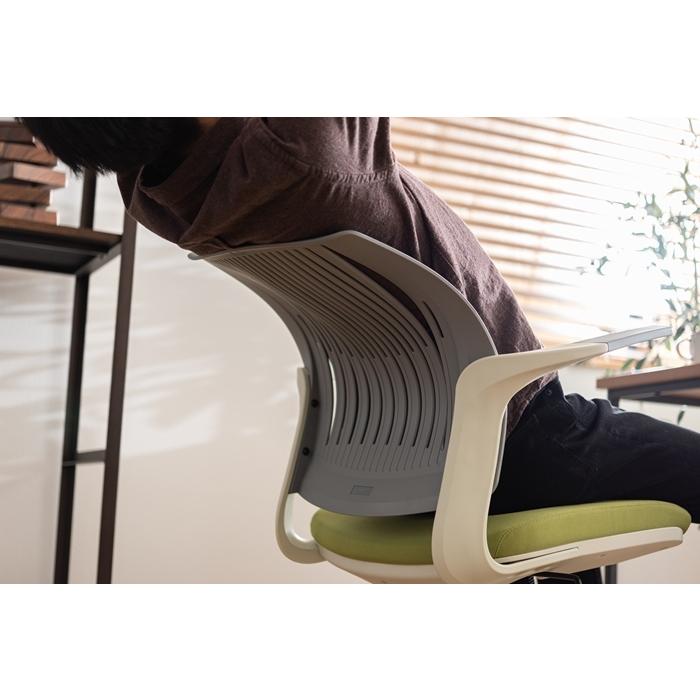 クレコ オフィスチェア グリーン ワークチェア パソコンチェア 椅子 イス 学習椅子 回転式 昇降機能 ロッキング機能 キャスター付き 肘付き リモートワーク |  | 02