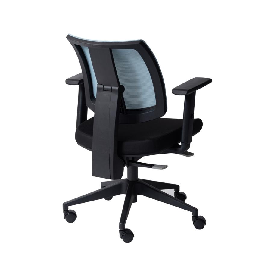 リアーク オフィスチェア ブルー ワークチェア パソコンチェア 椅子 イス 学習椅子 回転式 昇降機能 レバー式リクライニング キャスター付き 肘付き |  | 01