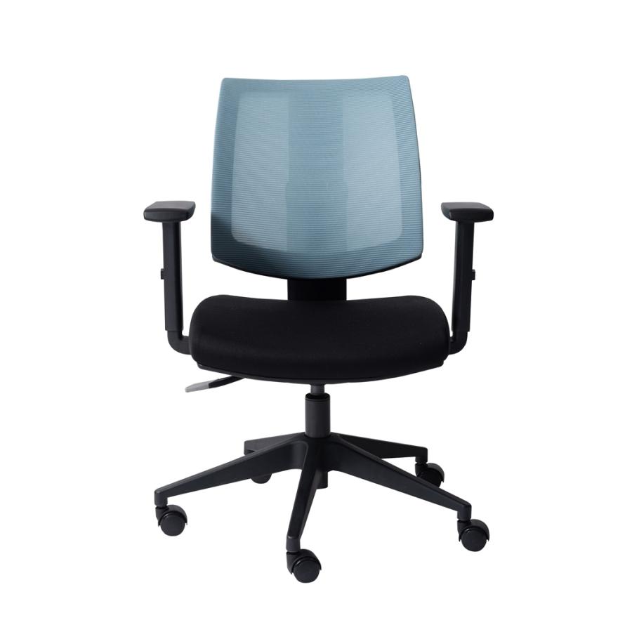 リアーク オフィスチェア ブルー ワークチェア パソコンチェア 椅子 イス 学習椅子 回転式 昇降機能 レバー式リクライニング キャスター付き 肘付き |  | 03