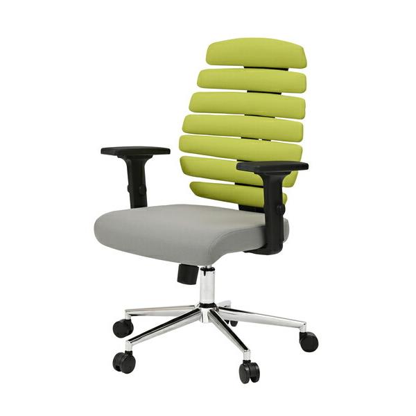 オフィスチェア グリーン 肘付き シンプル スタイリッシュ 在宅勤務 勉強用 学習用 ゲーム用 おしゃれ パソコンチェア PCチェア 椅子 イス ワークチェア | 