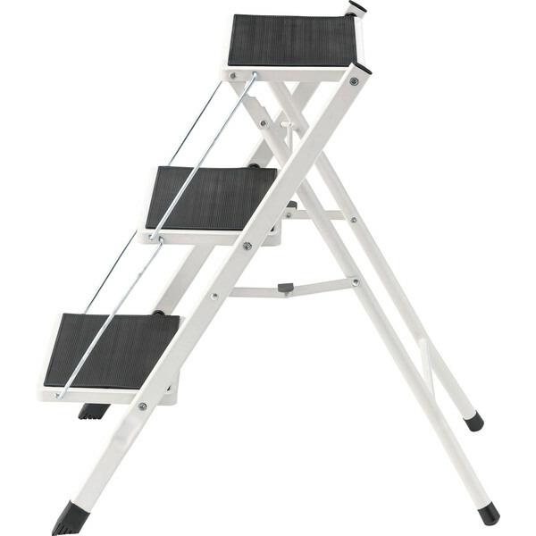 ステップ台 ホワイト 脚立 大掃除 洗車台 はしご 梯子 椅子 台所 キッチン コンパクト スリム 軽量 |  | 02