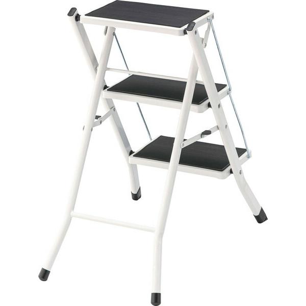 ステップ台 ホワイト 脚立 大掃除 洗車台 はしご 梯子 椅子 台所 キッチン コンパクト スリム 軽量 |  | 03