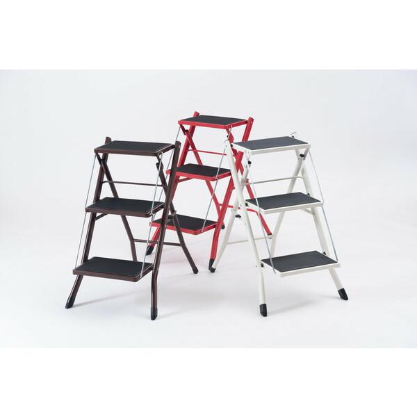 ステップ台 ホワイト 脚立 大掃除 洗車台 はしご 梯子 椅子 台所 キッチン コンパクト スリム 軽量 |  | 07