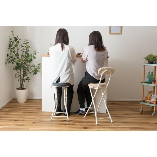 フォールディング ダークグレー ハイスツール 折りたたみ カウンターチェアー コンパクト 椅子 イス いす 完成品  かわいい チェアー 軽量 パイプ椅子 |  | 10