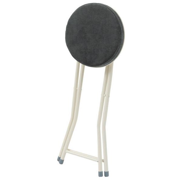 フォールディング ダークグレー ハイスツール 折りたたみ カウンターチェアー コンパクト 椅子 イス いす 完成品  かわいい チェアー 軽量 パイプ椅子 |  | 01