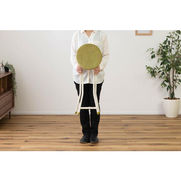 フォールディング ハイスツール グリーン ハイスツール 折りたたみ カウンターチェアー コンパクト 椅子 イス いす 完成品  かわいい チェアー 軽量 パイプ椅子 |  | 10