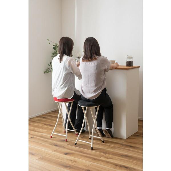 フォールディング ハイスツール ブラック ハイスツール 折りたたみ カウンターチェアー コンパクト 椅子 イス いす 完成品  かわいい チェアー 軽量 パイプ椅子 |  | 12