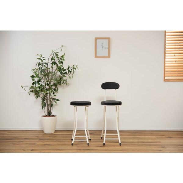 フォールディング ハイスツール ブラック ハイスツール 折りたたみ カウンターチェアー コンパクト 椅子 イス いす 完成品  かわいい チェアー 軽量 パイプ椅子 |  | 06