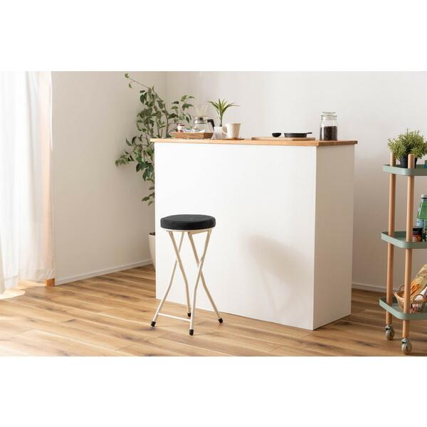 フォールディング ハイスツール ブラック ハイスツール 折りたたみ カウンターチェアー コンパクト 椅子 イス いす 完成品  かわいい チェアー 軽量 パイプ椅子 |  | 07