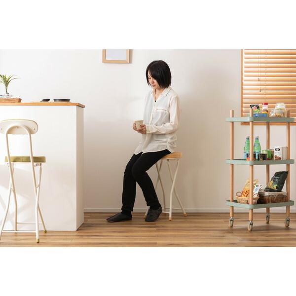 フォールディング ハイスツール イエロー ハイスツール 折りたたみ カウンターチェアー コンパクト 椅子 イス いす 完成品  かわいい チェアー 軽量 パイプ椅子 |  | 10