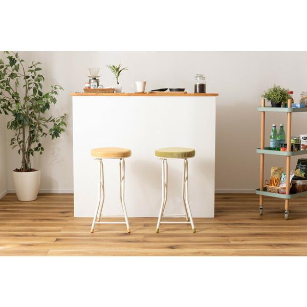 フォールディング ハイスツール イエロー ハイスツール 折りたたみ カウンターチェアー コンパクト 椅子 イス いす 完成品  かわいい チェアー 軽量 パイプ椅子 |  | 08