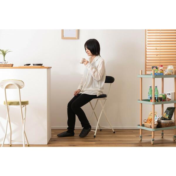 フォールディング ハイチェア ブラック 折りたたみ カウンターチェアー コンパクト 椅子 イス いす 完成品 お洒落 可愛い かわいい チェアー 軽量 パイプ椅子 |  | 11