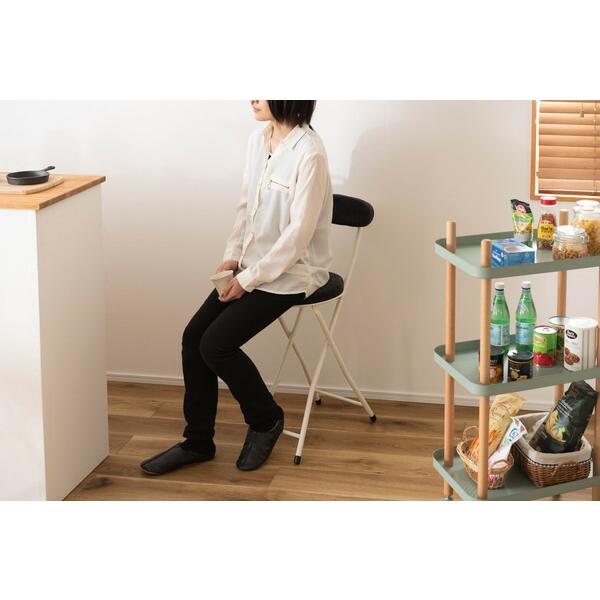 フォールディング ハイチェア ブラック 折りたたみ カウンターチェアー コンパクト 椅子 イス いす 完成品 お洒落 可愛い かわいい チェアー 軽量 パイプ椅子 |  | 12