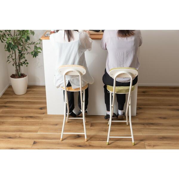 フォールディング ハイチェア イエロー 折りたたみ カウンターチェアー コンパクト 椅子 イス いす 完成品 お洒落 可愛い かわいい チェアー 軽量 パイプ椅子 |  | 11