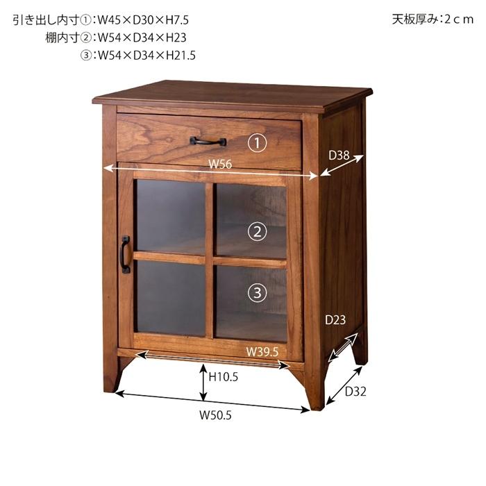 ティンバー ミニキャビネット 幅60cm スリム お洒落 かわいい アイアン 木製 天然木 引き出し キッチン収納 食器棚 リビング ミッドセンチュリー モダン 高級感 |  | 04