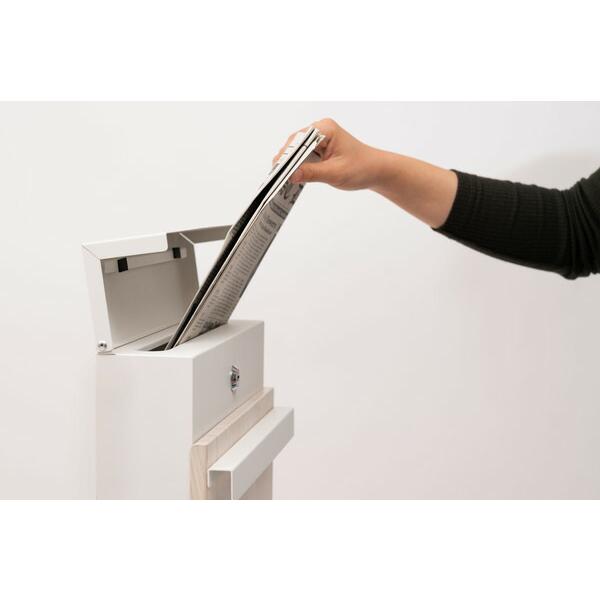 ポスト 郵便受け 壁掛け 壁付け 鍵付き シンプル コンパクト 北欧 メールボックス 玄関 郵便ポスト スチール ホワイト |  | 06