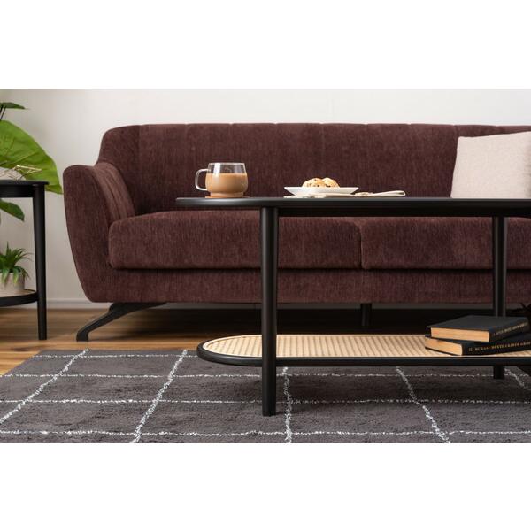 リビングテーブル ブラック センターテーブル ローテーブル ラタン風 棚付き おしゃれ モダン 北欧 幅100cm ひとり暮らし 作業台 在宅ワーク |  | 15