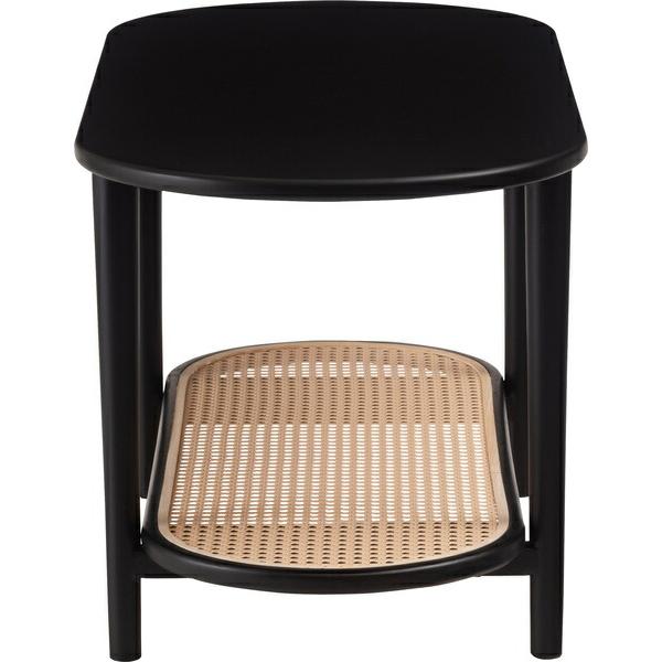 リビングテーブル ブラック センターテーブル ローテーブル ラタン風 棚付き おしゃれ モダン 北欧 幅100cm ひとり暮らし 作業台 在宅ワーク |  | 02