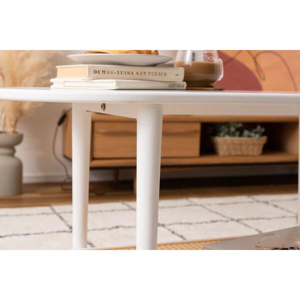 リビングテーブル ホワイト センターテーブル ローテーブル ラタン風 棚付き おしゃれ モダン 北欧 幅100cm ひとり暮らし 作業台 在宅ワーク |  | 14