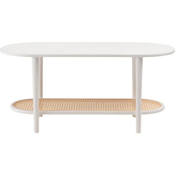 リビングテーブル ホワイト センターテーブル ローテーブル ラタン風 棚付き おしゃれ モダン 北欧 幅100cm ひとり暮らし 作業台 在宅ワーク |  | 01