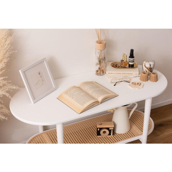 リビングテーブル ホワイト センターテーブル ローテーブル ラタン風 棚付き おしゃれ モダン 北欧 幅100cm ひとり暮らし 作業台 在宅ワーク |  | 20