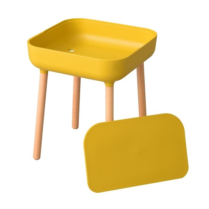 サイドテーブル イエロー 収納付き かわいい ナイトテーブル ミニテーブル 木製 コード穴 ソファーテーブル 天然木 コンパクト スリム おしゃれ シンプル |  | 01