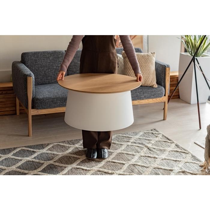 ラウンドテーブル L ホワイト リビングテーブル 丸 円型 円卓 センターテーブル ローテーブル 69cm ソファーテーブル スタイリッシュ 高級感 |  | 03