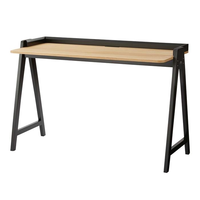 デスク ブラック パソコンデスク おしゃれ 木製 ワークデスク 書斎机 勉強机 在宅勤務 リモートワーク オフィス 大人 学習机 リビング 学習デスク 作業台 作業机 | 