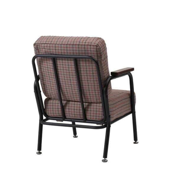 ソファ 1人掛け チェック ポケットコイル コンパクト おしゃれ かわいい カフェ リビング 椅子 いす 肘掛け スチール グレー |  | 01