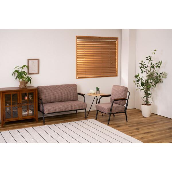 ソファ 1人掛け チェック ポケットコイル コンパクト おしゃれ かわいい カフェ リビング 椅子 いす 肘掛け スチール グレー |  | 07