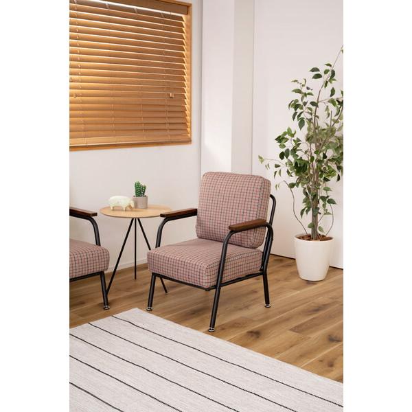 ソファ 1人掛け チェック ポケットコイル コンパクト おしゃれ かわいい カフェ リビング 椅子 いす 肘掛け スチール グレー |  | 08